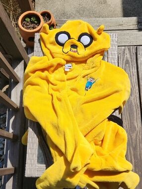 Cartoon Network Yellow Jake Plush Hood with Embroidered Face